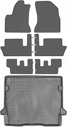 OEM Juego De Alfombrillas De Goma Para Citoren C4 Picasso I Minivan (2006-2013) + Alfombrilla Para Maletero