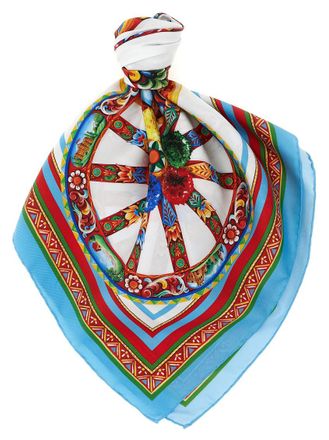 Dolce & Gabbana Multicolor Carretto Printed Scarf