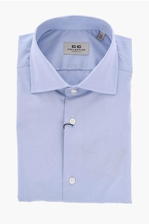 Corneliani CC COLLECTION Cotton Poplin Shirt With French Collar size 39