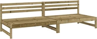 vidaXL Garden Middle Sofas 2 pcs 120x80 cm Impregnated Wood Pine Vidaxl