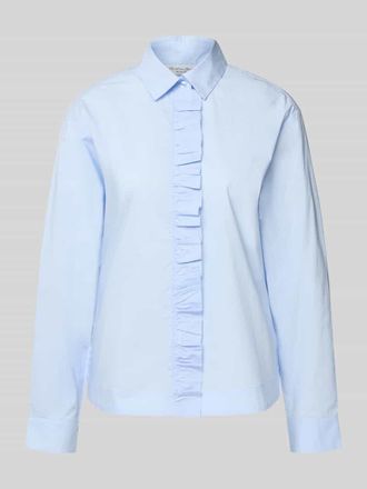 Christian Berg Regular Fit Bluse mit R&uuml;schen in Blau, Gr&ouml;&szlig;e 40