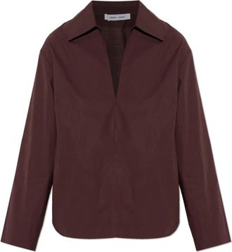 Sams&oslash;e & Sams&oslash;e Sasully Top - Dames - Blouses - Rood - S - Katoen - Overhemden