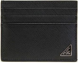 Prada SS26 Saffiano Leather Card Holder Black 2MC223-QHH-F0002