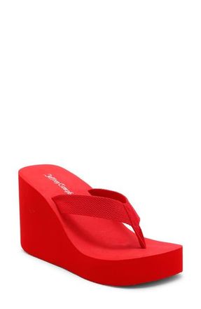 Jeffrey Campbell Astria Platform Wedge Sandal in Red at Nordstrom, Size 6.5