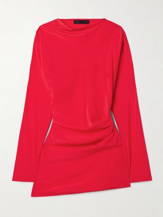 Proenza Schouler Top In Cr&ecirc;pe De Chine Con Arricciatura Keegan - Rosso