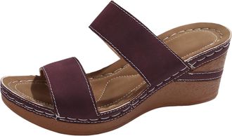 Generic Womens Wedge Sandals Fish Mouth Thick Soled Fashionable Slippers Orthopedic Comfortable Arch Support Platform Sandals Summer Dressy Casual Breathable 