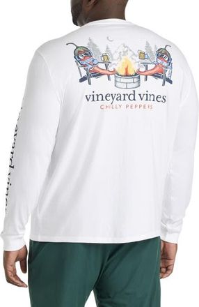Vineyard Vines Big & Tall Chilly Peppers Graphic Tee in White Cap at Nordstrom, Size 2X Big