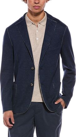 Eleventy Raw Trim Cashmere-Blend Jacket