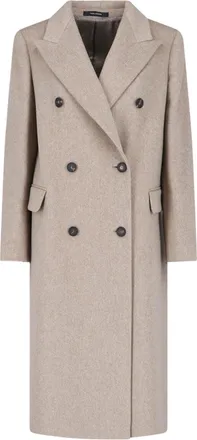 Tagliatore Brown Jole Virgin Wool Coat