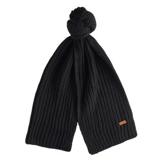 Barbour Saltburn Muts & Sjaal Set - Dames - Wintersjaals - Zwart - ONE Size - Tweed - Accessoires