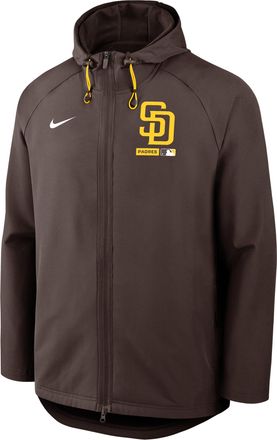 Nike San Diego Padres Authentic Collection Nike Mens Therma-FIT MLB Full-Zip Hooded Jacket in Brown | 04HC917ZPYP-FHP