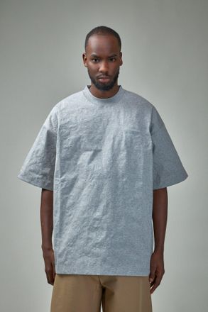 VETEMENTS Metalized Wrinkled Logo Embroidered T-Shirt
