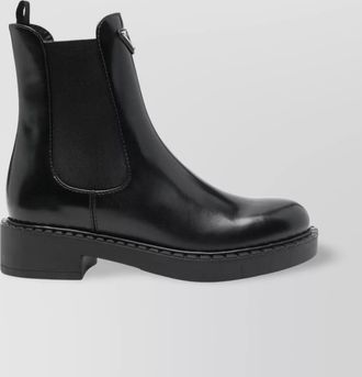Prada tall leather chelsea boots