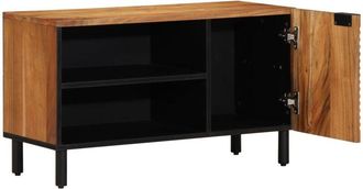 vidaXL Vidaxl - Mueble Para Tv Marr&oacute;n 80 X 31.5 X 46 Cm Madera Maciza De Acacia