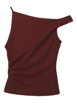 A.L.C. Leia asymmetric top - women - Wool/Viscose/Polyester - 6 - Red