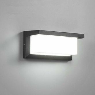 OEM Aplique De Pared Led Moderno Para Exterior, 12 W, Resistente Al Agua Ip65, Aluminio Antracita, Iluminaci&oacute;n Decorativa Para Patio, Jard&iacute;n, Terraza, Cer
