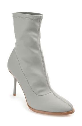 Journee Collection Gizzel Stiletto Sock Bootie in Grey at Nordstrom Rack, Size 8.5
