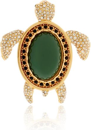 Dolce & Gabbana Turtle-Shaped Brooch - Heren - Broches - Groen - ONE Size - Accessoires