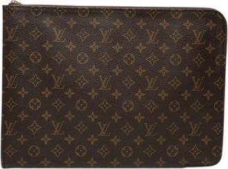 Louis Vuitton Pre-owned Clutches, female, Brown, Size: ONE SIZE Pre-owned Monogram Clutch