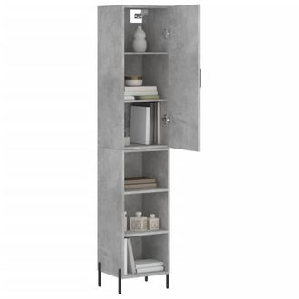 Berkfield Home Highboard Concrete Grey 34.5x34x180 cm Engineered Wood