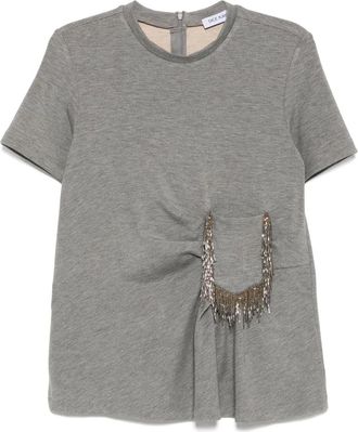 Dice Kayek Camicia in cotone a maniche corte - Grigio