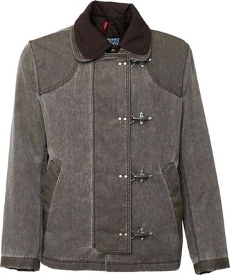 Fay Giubbotto quattro ganci con colletto - - Jackets - Uomo - Marrone - S