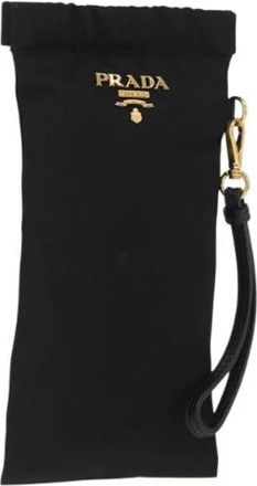 Prada Pre-owned Clutches, female, Black, Size: ONE SIZE Pre-owned Vintage Nylon Clutch