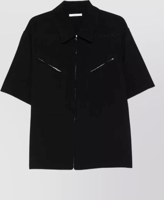 Givenchy short sleeve zip shirt jacket pockets
