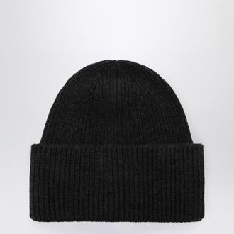 Destin Anthracite wool and cashmere beanie