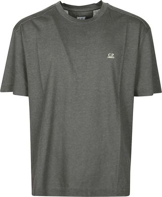 C.P. Company 20/1 Jersey Plated Logo T-Shirt - Heren - T-shirts - Grijs - M - Katoen - Tops