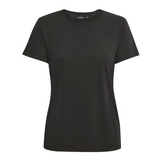 Soaked In Luxury Camiseta Cuello Redondo Negra Calidad Suave - Tops - Mujer - Negro - 2XL