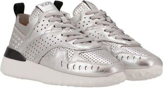 Tod's Womens Silver Sneaker, Size 7