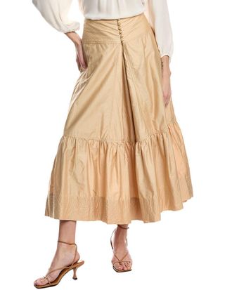 Farm Rio Farm Rio Topstitching Yoke Maxi Skirt