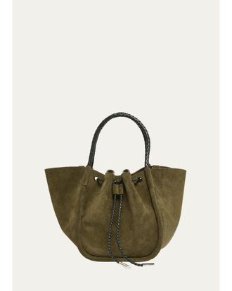 Proenza Schouler Small Ruched Suede Tote Bag