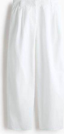 H&M Elegante Baumwollhose - White