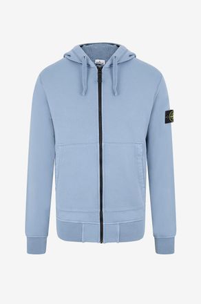 Stone Island Kapuzen-Sweatshirt aus Baumwolle mit Reissverschluss