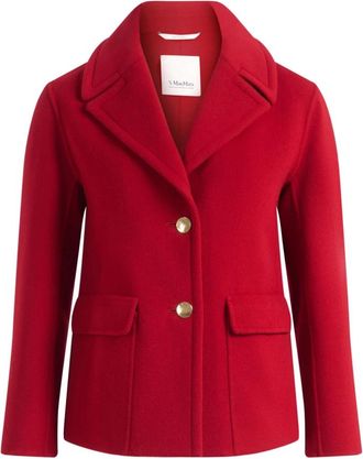 Max Mara Smmsissy Jas - Dames - Blazers - Rood - 2XS - Wol - Jassen