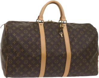 Louis Vuitton Tweedehands Canvas handtassen - Dames - Vintage Weekendtas - Bruin - ONE Size - Leer - Vintage