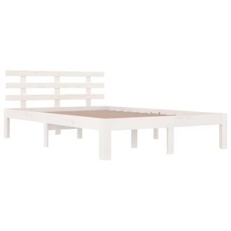 vidaXL Vidaxl - Estructura De Cama Sin Colch&oacute;n Madera Maciza Blanco 140x200 Cm