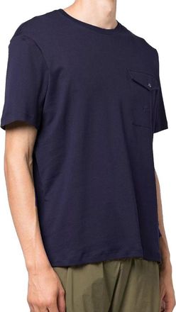 Herno Mens Blue Cotton T-Shirt