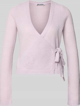 Review Strick-Cardigan in Wickeloptik in Flieder, Gr&ouml;&szlig;e XL