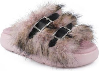 Zigi Soho Fire Faux Fur Platform Sandal in Pink at Nordstrom, Size 11