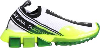 Dolce & Gabbana Black White Slip On Sorrento Sneakers Womens Shoes