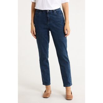 Eileen Fisher High Waist Slim Ankle Jeans in Mdngo at Nordstrom, Size X-Large