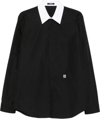 Balmain Noir Blanc Lange Mouwen Shirt - Heren - Casual Overhemden - Zwart - XL - Overhemden