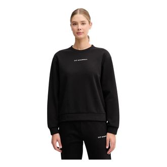 Emporio Armani Logo Sweatshirt - Dames - Sweatshirts - Zwart - M - Katoen - Hoodies & sweatvesten