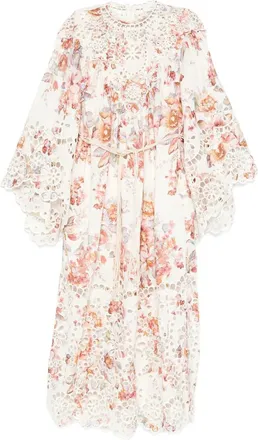 Zimmermann Awaken Embroidered Yoke Midi Dress