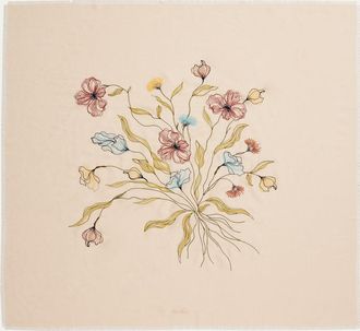 Loro Piana Il Bouquet Embroidered Cashmere Shawl