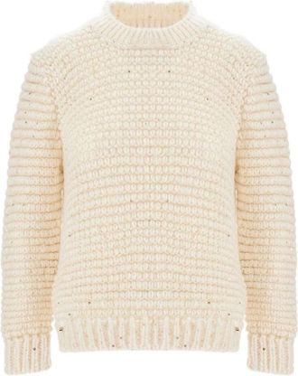 Herno Truien - Dames - Ronde hals truien - Beige - L - Truien & Vesten
