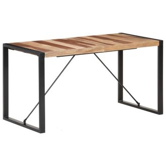 vidaXL Tavolo Da Pranzo 140x70x75 Cm In Legno Massello Vidaxl